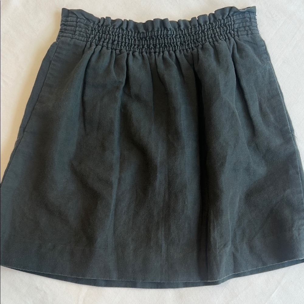 J. Crew Factory Gray Smocked Bubble Mini Skirt
